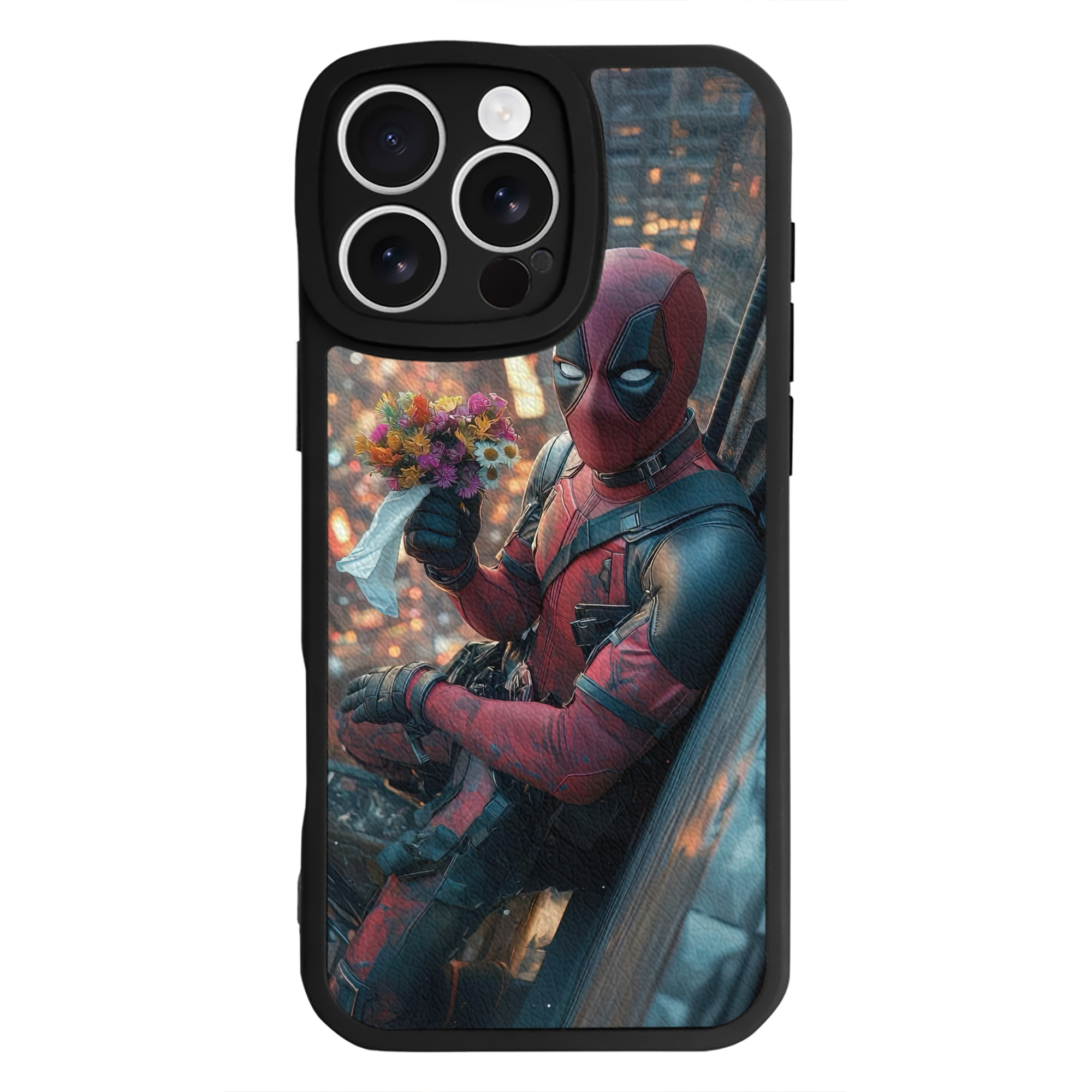 （画像用） Deadpool デッドプール 【iPhone 16シリーズ対応】シリコンスマホケース（レザー調） 材質：シリコン